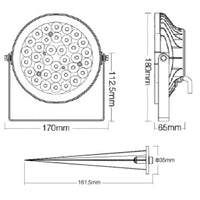 Faretto IP65 RF-SMART SPOTLIGHT 15 gradi LED 25W dimmerabile RGB CCT da 2700K a 6500K RF ZIGBEE luce colorata facciate palazzi 230V