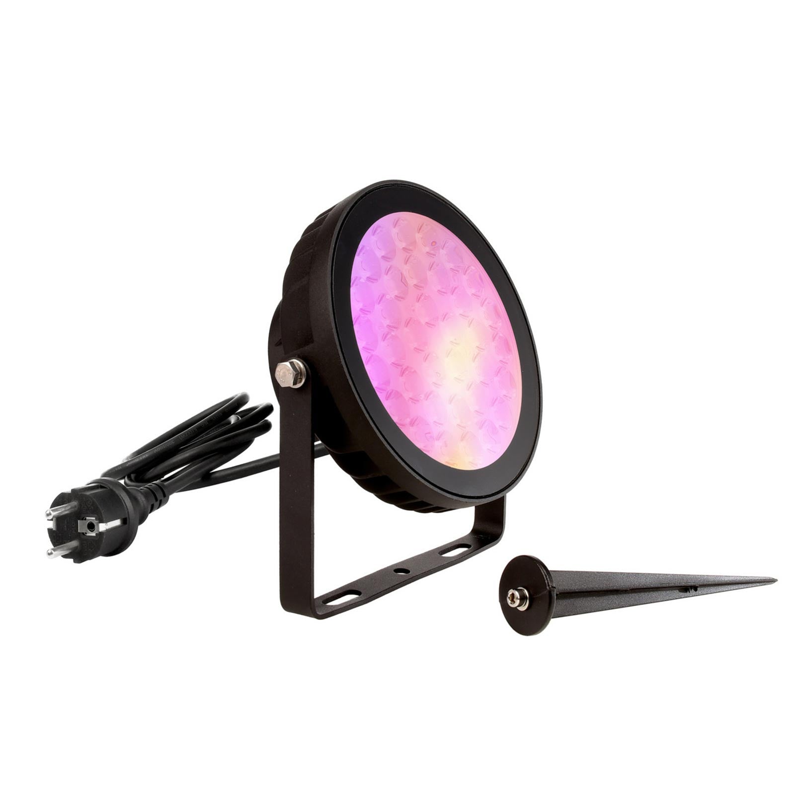 Faretto IP65 RF-SMART SPOTLIGHT 15 gradi LED 25W dimmerabile RGB CCT da 2700K a 6500K RF ZIGBEE luce colorata facciate palazzi 230V