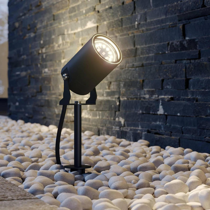 SPIKY Faretto picchetto LED SPOT IP65 lampada GU10 segnapassi orientabile luce alberi cespugli piante giardino facciate 230V