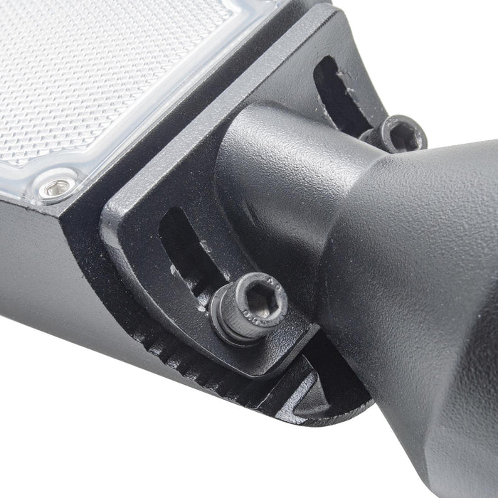 Faro armatura stradale SLIM IP65 lampione LED 100W basculante inclinabile 90 gradi luce esterni viale giardino 8400lm 230V