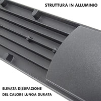 Faro armatura stradale SLIM IP65 lampione LED 100W basculante inclinabile 90 gradi luce esterni viale giardino 8400lm 230V