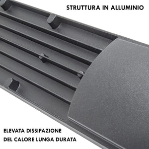 Faro armatura stradale SLIM IP65 lampione LED 100W basculante inclinabile 90 gradi luce esterni viale giardino 8400lm 230V