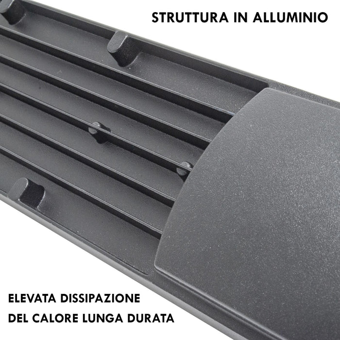 Faro armatura stradale SLIM IP65 lampione LED 100W basculante inclinabile 90 gradi luce esterni viale giardino 8400lm 230V