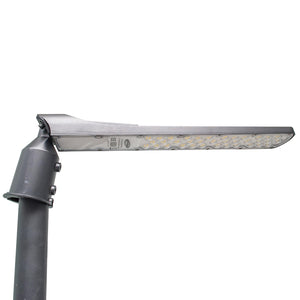 Faro armatura stradale SLIM IP65 lampione LED 100W basculante inclinabile 90 gradi luce esterni viale giardino 8400lm 230V