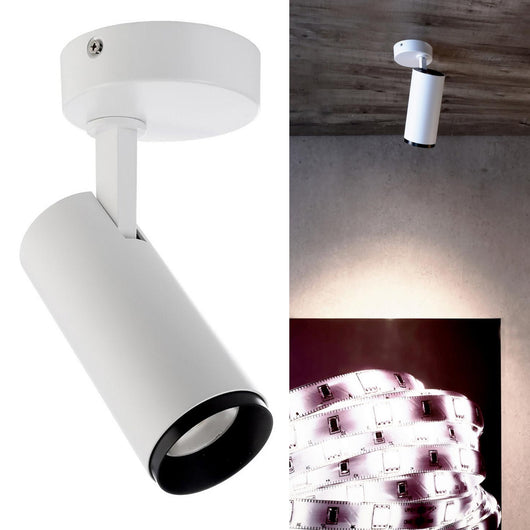 LUCEA TILT Faretto SPOT orientabile soffitto LED 10W dimmerabile plafoniera moderna 2700K luce negozio vetrina RA90 BIANCO