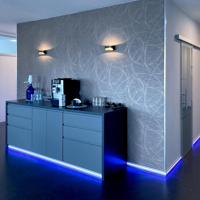 ACAMAR Lampada parete LED 7W applique muro dimmerabile doppio fascio luce 3000K RA90 soggiorno camera letto 230V NERO