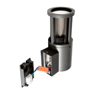 Applique lampada moderna parete LED E27 IP65 luce esterni muro giardino ingresso balcone terrazzo FACADO II ROUND GRIGIO SCURO FUME'