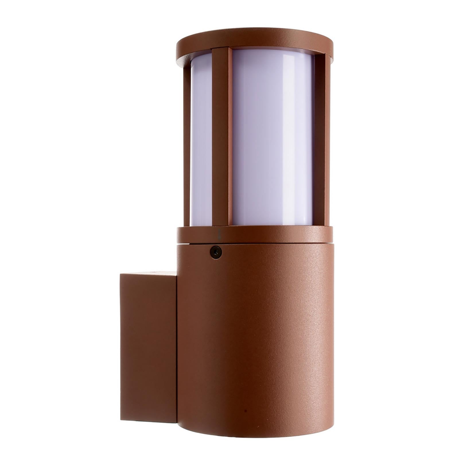 Applique lampada moderna parete LED E27 IP65 luce esterni muro giardino ingresso balcone terrazzo FACADO II ROUND GRIGIO CORTEN OPACO