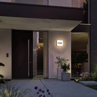 Applique LED 3W parete crepuscolare illuminazione numero civico IP54 CCT da 3000K a 4000K luce ingresso negozio NERO