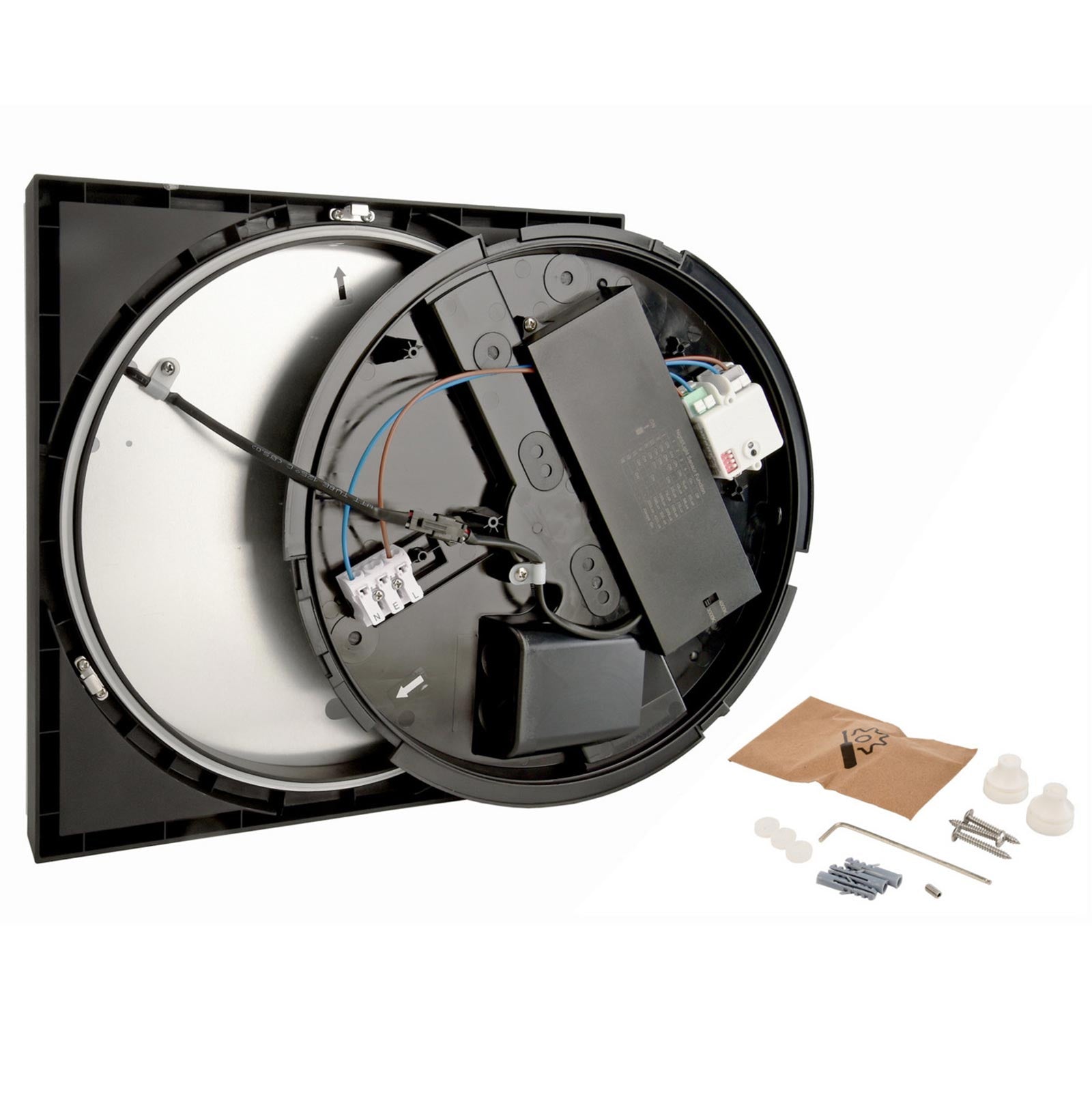 Applique LED 3W parete crepuscolare illuminazione numero civico IP54 CCT da 3000K a 4000K luce ingresso negozio NERO