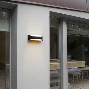 URIA Applique moderno parete LED 11W IP65 impermeabile lampada alluminio grigio doppia emissione luce balcone giardino facciate ingresso 230V