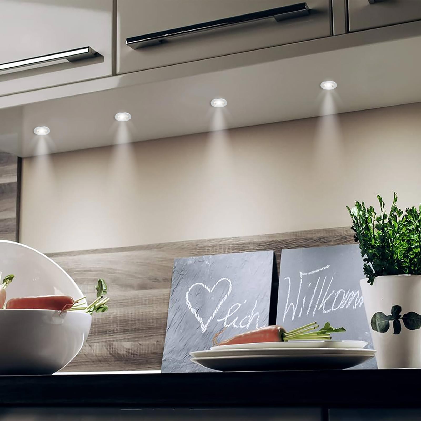 Mini faretto bianco incasso LED 3W CCT da 2700K a 4000K luce SPOT 26 gradi box doccia bagno IP44 vetrine espositori RA90