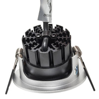 Faretto spot incasso multicolore dimmerabile LED 8W RGBW RGB 3000K DMX 24V tondo orientabile cromoterapia interni luce colorata soffitto SILVER