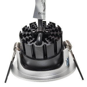 Faretto spot incasso multicolore dimmerabile LED 8W RGBW RGB 3000K DMX 24V tondo orientabile cromoterapia interni luce colorata soffitto SILVER