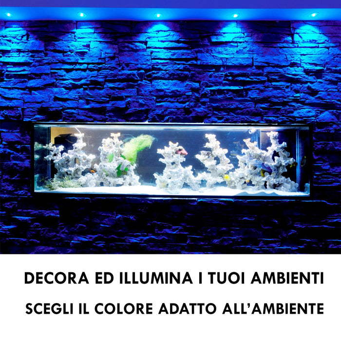 Faretto spot incasso multicolore dimmerabile LED 8W RGBW RGB 3000K DMX 24V tondo orientabile cromoterapia interni luce colorata soffitto BIANCO