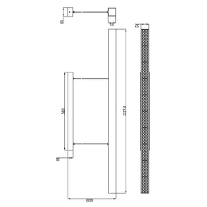 Lampadario LED 60W dimmerabile pendente barra sospensione doppia emissione 4000K luce indiretta scrivania ufficio BIANCO