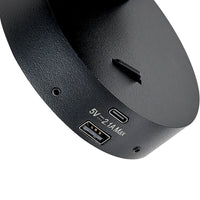 Applique lampada lettura comodino GU10 orientabile USB ricarica smartphone ON/OFF luce camera letto soggiorno NERO