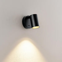 Applique lampada lettura comodino GU10 orientabile USB ricarica smartphone ON/OFF luce camera letto soggiorno NERO