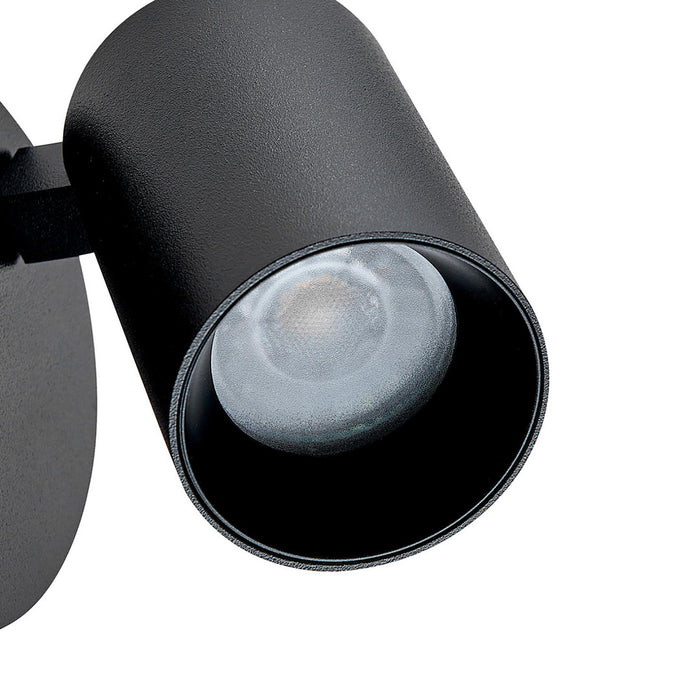 Applique lampada lettura comodino GU10 orientabile USB ricarica smartphone ON/OFF luce camera letto soggiorno NERO