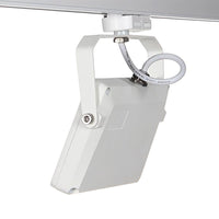 Faretto track per binario trifase LED 30W bianco luce con staffa orientabile illuminazione vetrina sala espositiva ufficio 230V 4000K