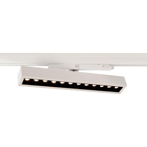Faretto SPOT track binario trifase LED regolabile da 23W a 32W fascio stretto luce orientabile negozio vetrina 230V BIANCO 3000K