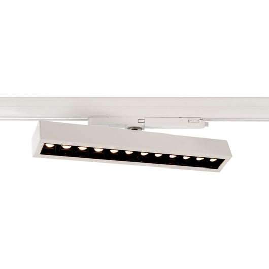 Faretto SPOT track binario trifase LED regolabile da 23W a 32W fascio stretto luce orientabile negozio vetrina 230V BIANCO 4000K