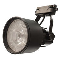 Faretto moderno LED 12W track binario monofase orientabile lampada PAR30 E27 luce spot negozio vetrina 230V NERO 4000K