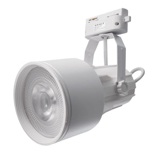 Faretto moderno LED 12W track binario monofase orientabile lampada PAR30 E27 luce spot negozio vetrina 230V BIANCO 4000K