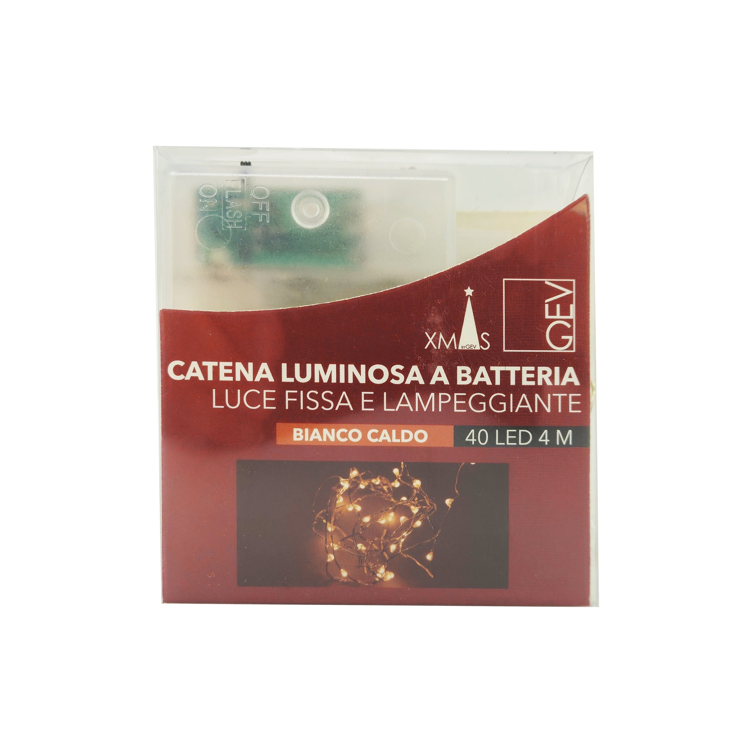 Serie luci led natale luce calda a batteria