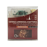 Serie luci led natale luce calda a batteria