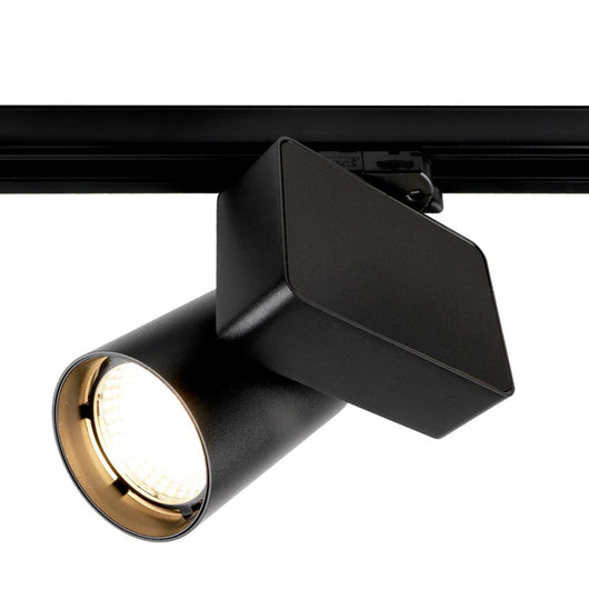 Faretto binario trifase LED 33W dimmerabile alta resa proiettore track luce orientabile illuminazione negozio vetrina RA90 NERO 3000K