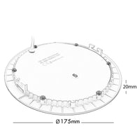 Faretto incasso LED 12W pannello tondo slim interruttore CCT da 3000K a 6500K luce negozio vetrina foro 15cm