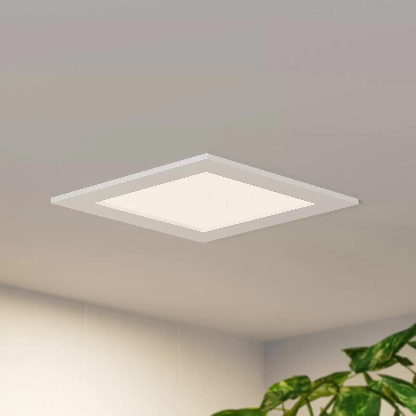 Faretto incasso LED 18W pannello quadrato slim interruttore CCT da 3000K a 6500K luce cucina negozio ufficio foro 20cm