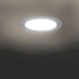 Faretto incasso LED 18W pannello rotondo slim interruttore CCT da 3000K a 6500K luce negozio ufficio cucina foro 20cm