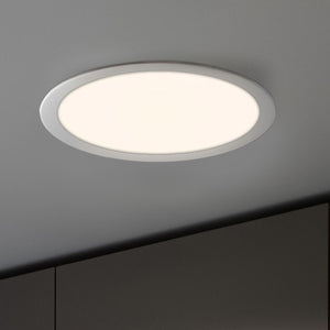 Faretto incasso LED 24W pannello rotondo slim interruttore CCT da 3000K a 6500K luce ufficio negozio studio foro 28cm