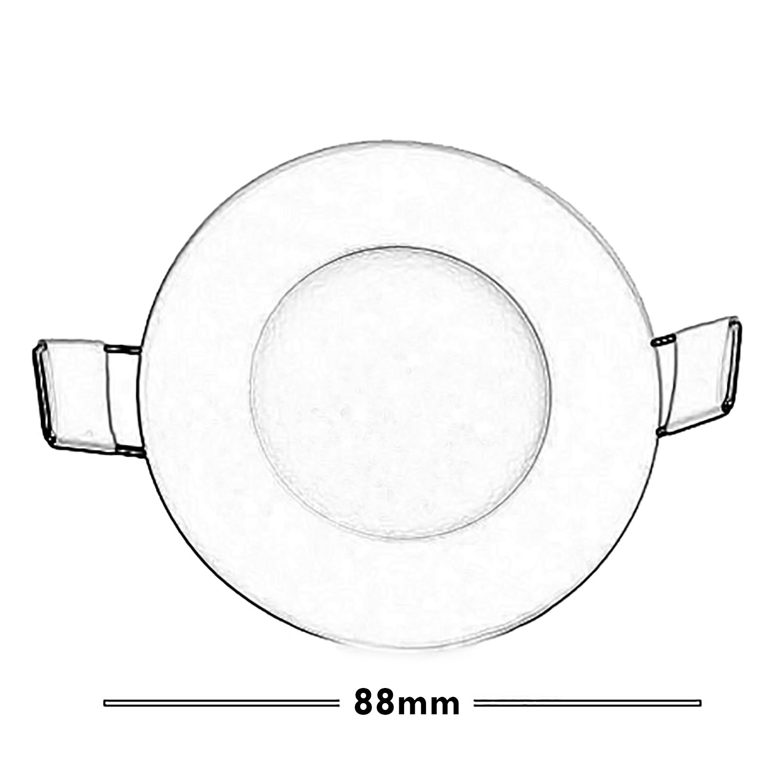 Faretto incasso LED 3W rotondo mini pannello slim interruttore CCT da 3000K a 6500K luce vetrina negozio foro 7cm