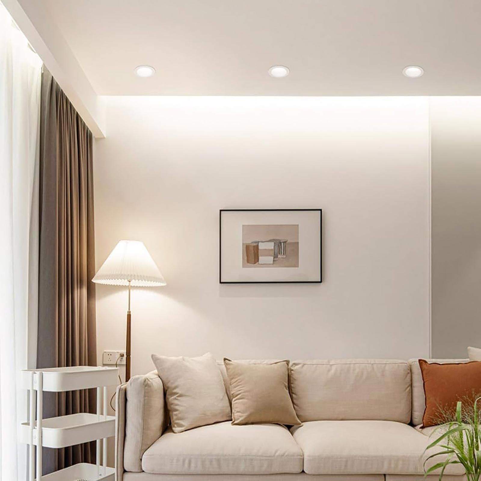 Faretto incasso LED 3W rotondo mini pannello slim interruttore CCT da 3000K a 6500K luce vetrina negozio foro 7cm