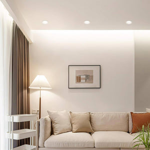 Faretto incasso LED 3W rotondo mini pannello slim interruttore CCT da 3000K a 6500K luce vetrina negozio foro 7cm