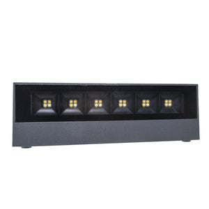 Applique parete per esterno impermeabile IP65 doppio fascio LED 14W interruttore CCT da 3000K a 6500K luce balcone ingresso GRIGIO SCURO