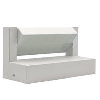 Applique da parete per esterno LED 21W IP65 interruttore CCT da 3000K a 6500K diffusore vetro orientabile luce giardino balcone ingresso 230V BIANCO