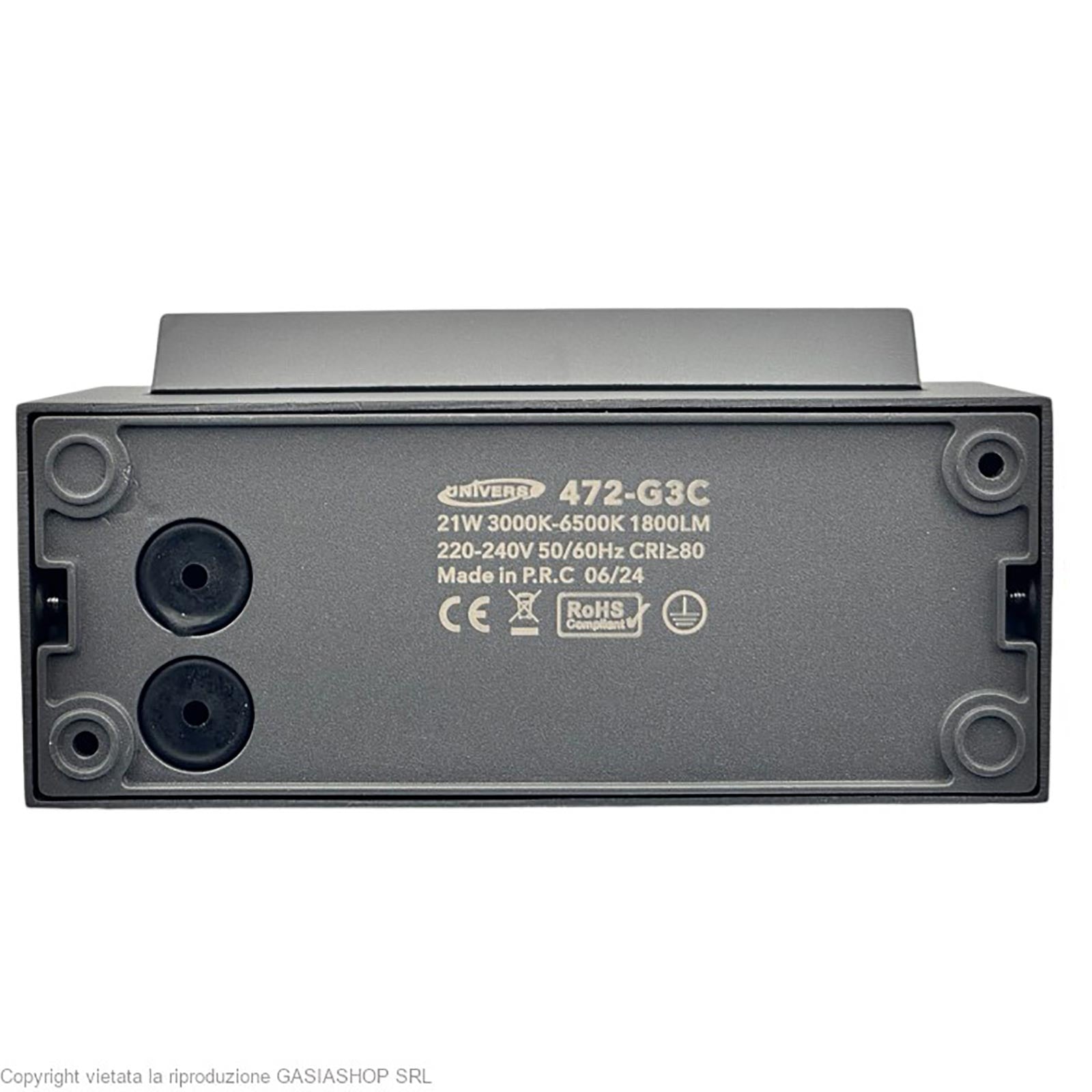 Applique da parete esterno LED 21W IP65 interruttore CCT da 3000K a 6500K diffusore vetro orientabile luce giardino balcone ingresso 230V GRIGIO SCURO