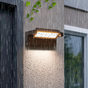 Applique da parete esterno LED 21W IP65 interruttore CCT da 3000K a 6500K diffusore vetro orientabile luce giardino balcone ingresso 230V GRIGIO SCURO