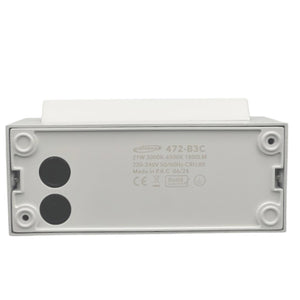 Applique da parete per esterno LED 21W IP65 interruttore CCT da 3000K a 6500K diffusore vetro orientabile luce giardino balcone ingresso 230V BIANCO