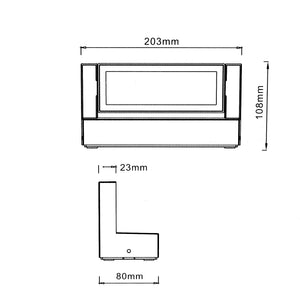 Applique da parete esterno LED 21W IP65 interruttore CCT da 3000K a 6500K diffusore vetro orientabile luce giardino balcone ingresso 230V GRIGIO SCURO