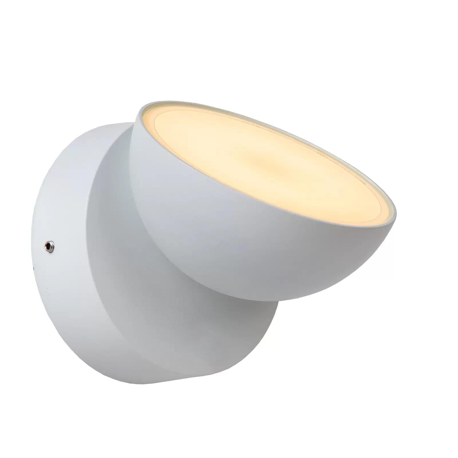 Applique da parete orientabile IP54 impermeabile LED 12W interruttore luce CCT da 3000K a 6500K lampada muro giardino terrazza balcone ingresso BIANCO