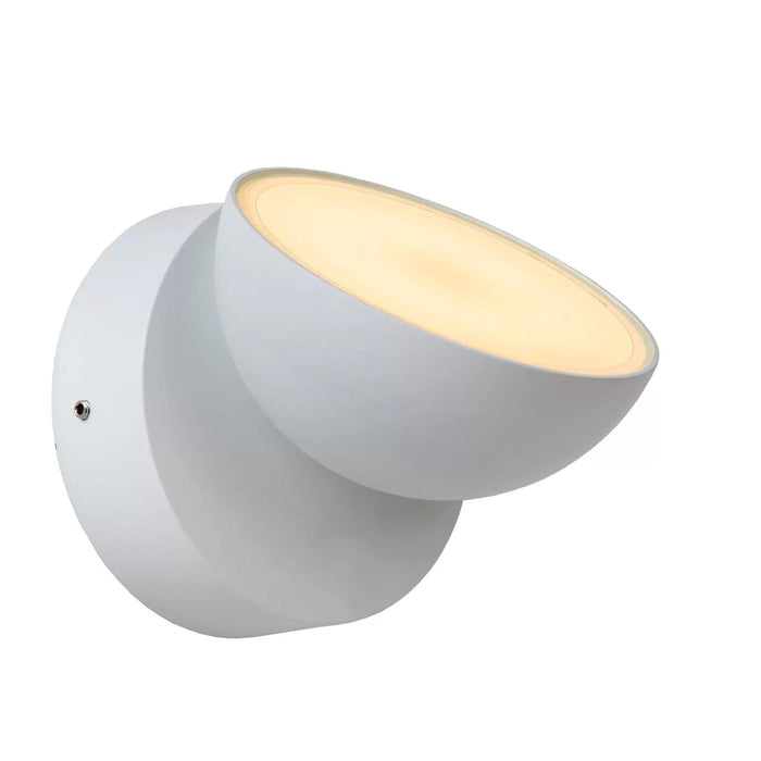 Applique da parete orientabile IP54 impermeabile LED 12W interruttore luce CCT da 3000K a 6500K lampada muro giardino terrazza balcone ingresso BIANCO