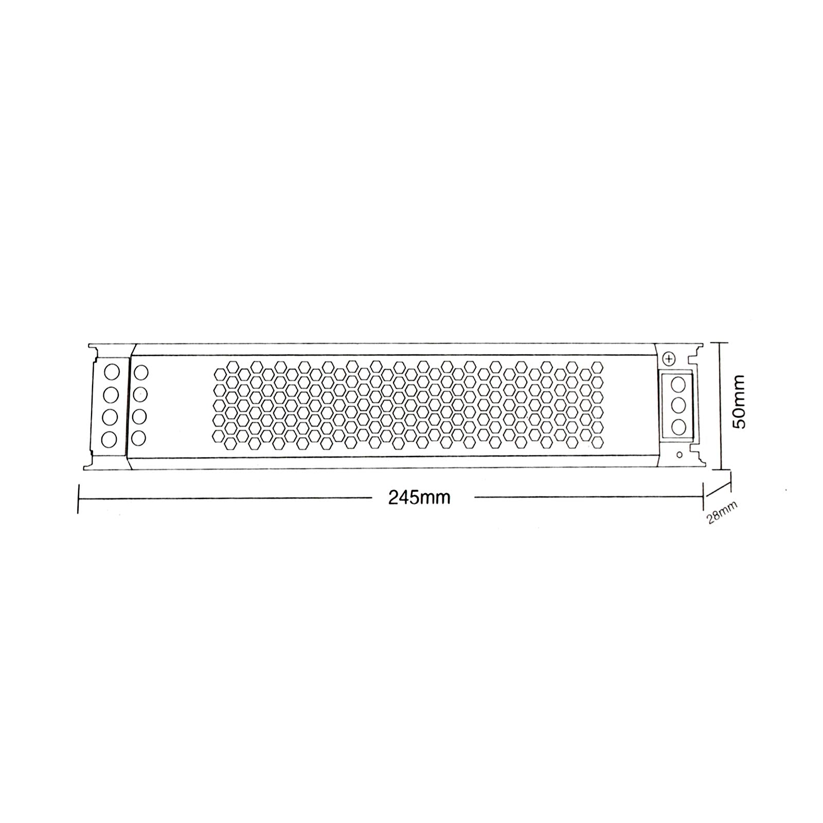 Alimentatore slim 200W trasformatore da 230V a 12V videosorveglianza LED 16.7A