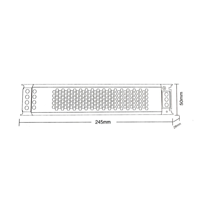 Alimentatore slim 200W trasformatore da 230V a 12V videosorveglianza LED 16.7A