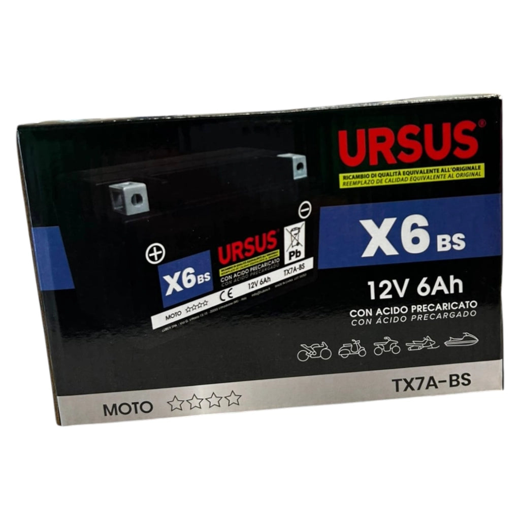 BATTERIA PER MOTO URSUS X6BS 6Ah