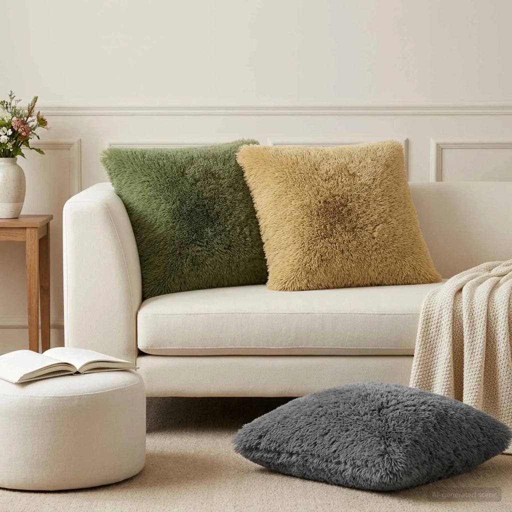 Cuscino con cuscino HEERLEN 2 pz Verde chiaro Fleece PV 927970